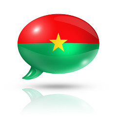 Image showing Burkina Faso flag speech bubble