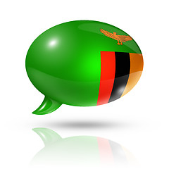 Image showing Zambian flag speech bubble