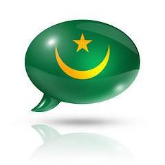 Image showing Mauritanian flag speech bubble