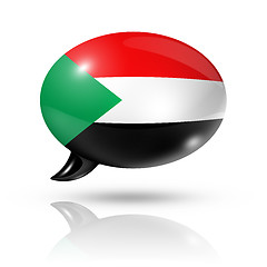 Image showing Sudanese flag speech bubble