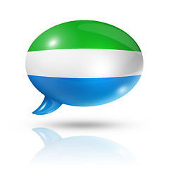 Image showing Sierra Leone flag speech bubble