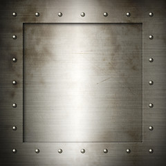 Image showing Old brushed Steel frame
