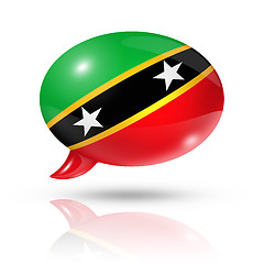 Image showing Saint Kitts And Nevis flag speech bubble