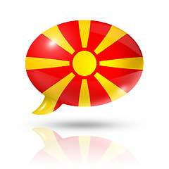 Image showing Macedonian flag speech bubble