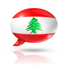 Image showing Lebanese flag speech bubble