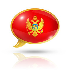 Image showing Montenegro flag speech bubble