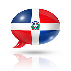 Image showing Dominican Republic flag speech bubble