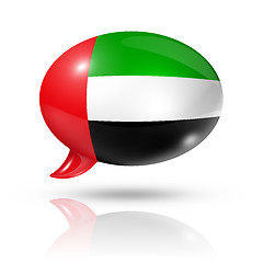 Image showing United Arab Emirates flag speech bubble