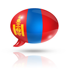 Image showing Mongolia flag speech bubble