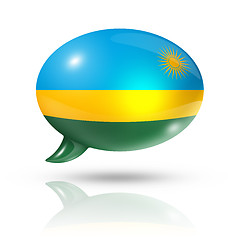 Image showing Rwanda flag speech bubble