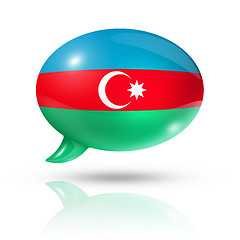 Image showing Azerbaijani flag speech bubble