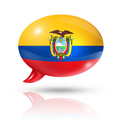 Image showing Ecuadorian flag speech bubble