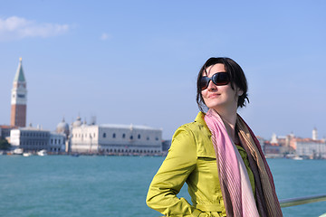 Image showing Beautiful woman in Venice