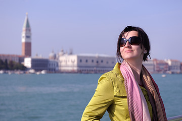 Image showing Beautiful woman in Venice