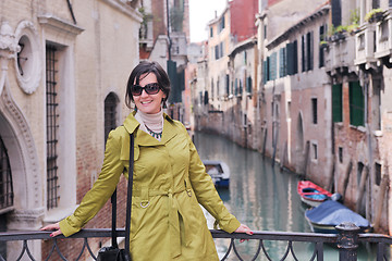 Image showing Beautiful woman in Venice