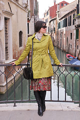 Image showing Beautiful woman in Venice