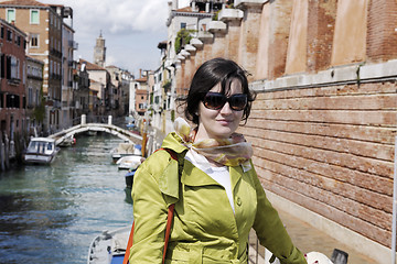 Image showing Beautiful woman in Venice