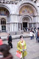 Image showing Beautiful woman in Venice