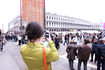 Image showing Beautiful woman in Venice