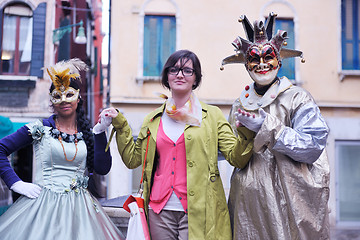 Image showing Beautiful woman in Venice