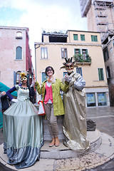 Image showing Beautiful woman in Venice