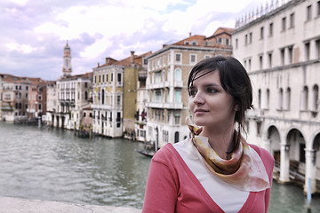 Image showing Beautiful woman in Venice