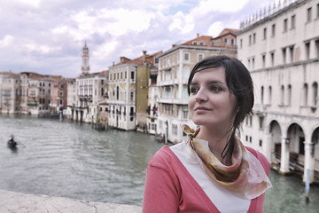 Image showing Beautiful woman in Venice