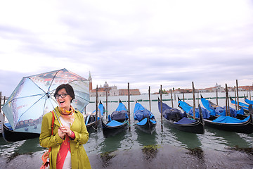 Image showing Beautiful woman in Venice