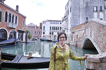 Image showing Beautiful woman in Venice