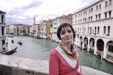 Image showing Beautiful woman in Venice