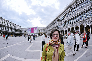 Image showing Beautiful woman in Venice