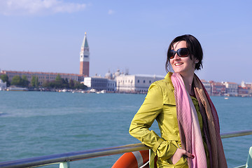 Image showing Beautiful woman in Venice