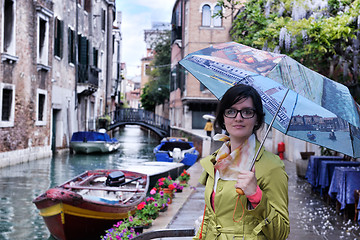 Image showing Beautiful woman in Venice