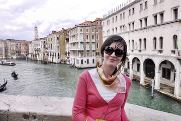 Image showing Beautiful woman in Venice