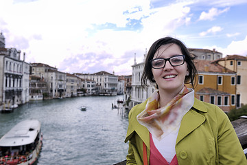 Image showing Beautiful woman in Venice