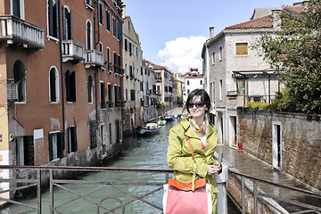 Image showing Beautiful woman in Venice