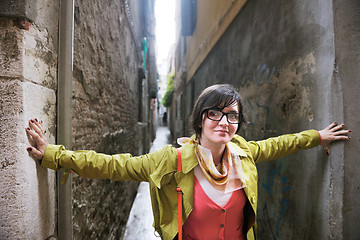 Image showing Beautiful woman in Venice