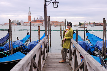 Image showing Beautiful woman in Venice