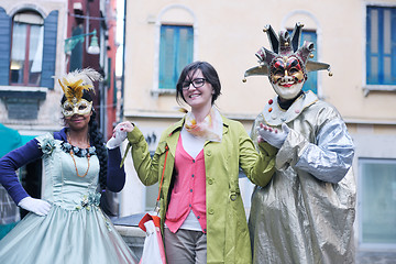 Image showing Beautiful woman in Venice