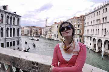 Image showing Beautiful woman in Venice