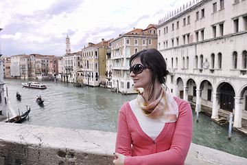 Image showing Beautiful woman in Venice