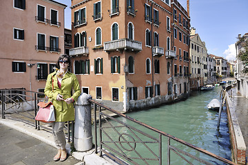 Image showing Beautiful woman in Venice