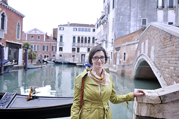 Image showing Beautiful woman in Venice