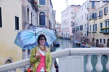 Image showing Beautiful woman in Venice