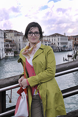 Image showing Beautiful woman in Venice