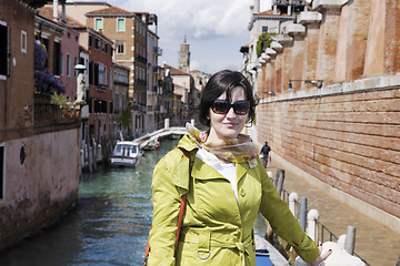 Image showing Beautiful woman in Venice