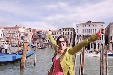 Image showing Beautiful woman in Venice