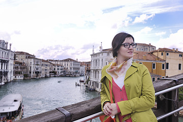 Image showing Beautiful woman in Venice