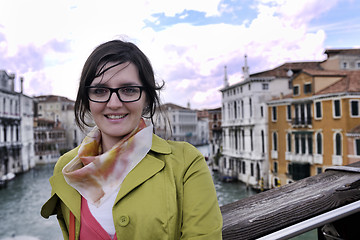 Image showing Beautiful woman in Venice