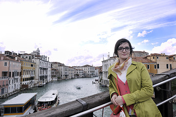 Image showing Beautiful woman in Venice